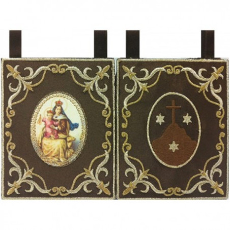 ESCAPULARIO VIRGEN DEL CARMEN MARRON