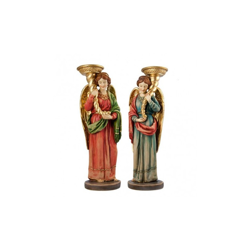 Juego Candelabros Ángel 27 cm