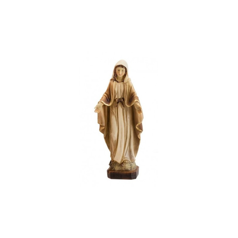 Virgen Milagrosa 20 cm acabado madera