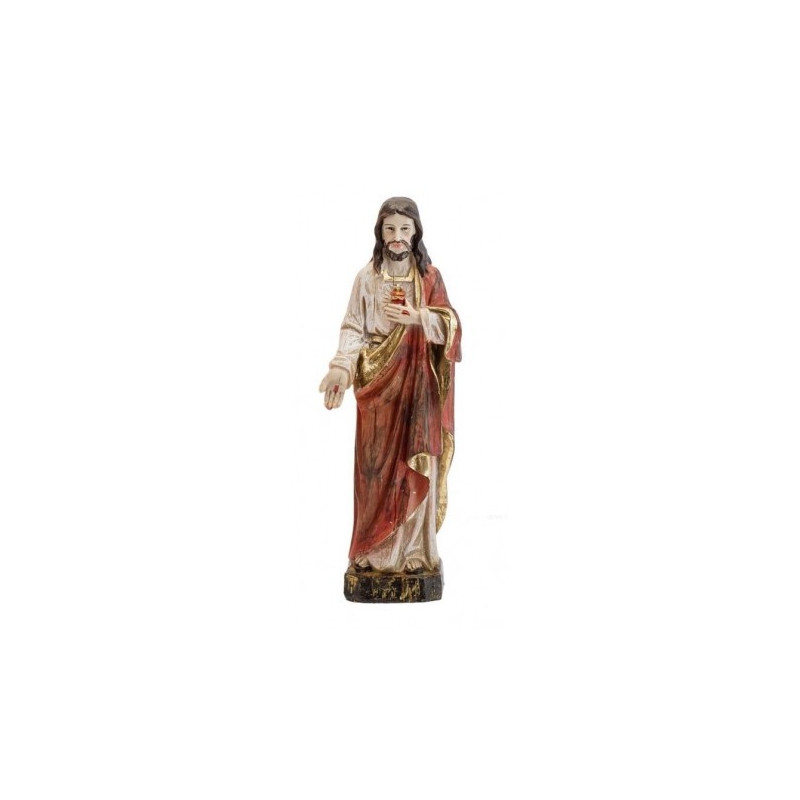 Sagrado Corazón de Jesús 13 cm acabado madera